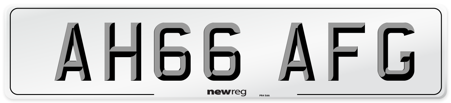 AH66 AFG Number Plate from New Reg